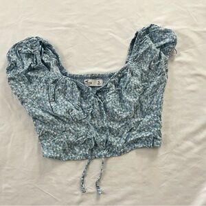 Blue Floral Women's Top